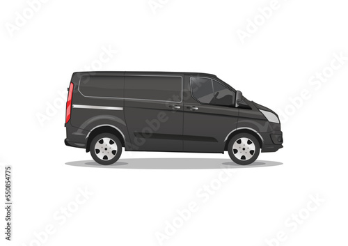 Minivan vector illustration, side view