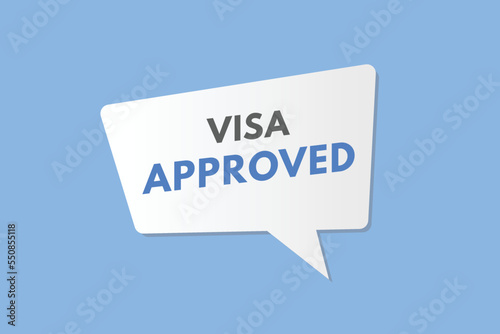 visa approved text Button. visa approved Sign Icon Label Sticker Web Buttons
