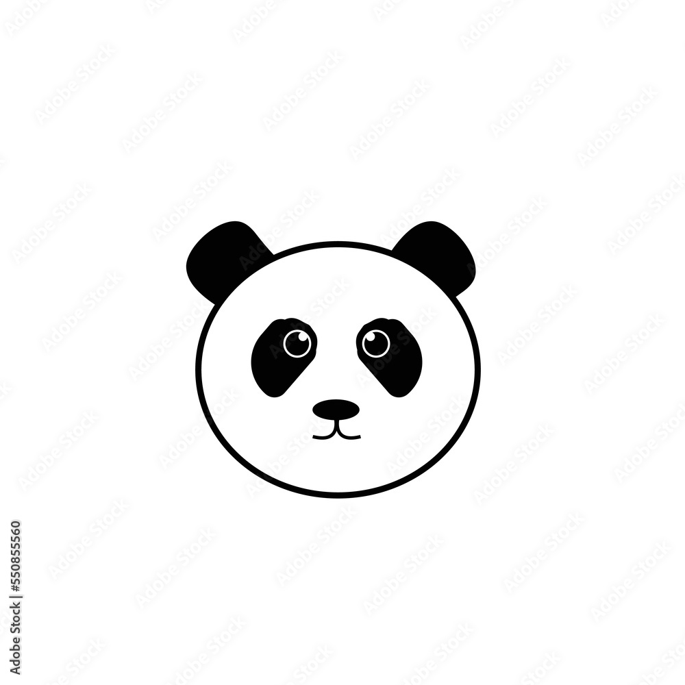 Panda concept icon design stock illustration