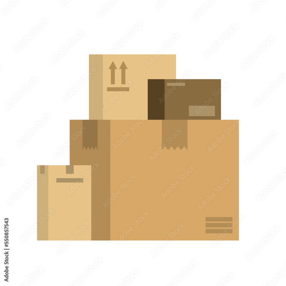 Pile of boxes. Package delivery. Various mail shipping boxes. Stockpile of goods. Sealed boxes ready for distribution. Shopping. Shipping gifts for holidays. Cardboard. Brown box. Vector illustration. Pile of boxes. Package delivery. Various mail shipping boxes. Stockpile of goods. Sealed boxes ready for distribution. Shopping. Shipping gifts for holidays. Cardboard. Brown box. Vector illustration.