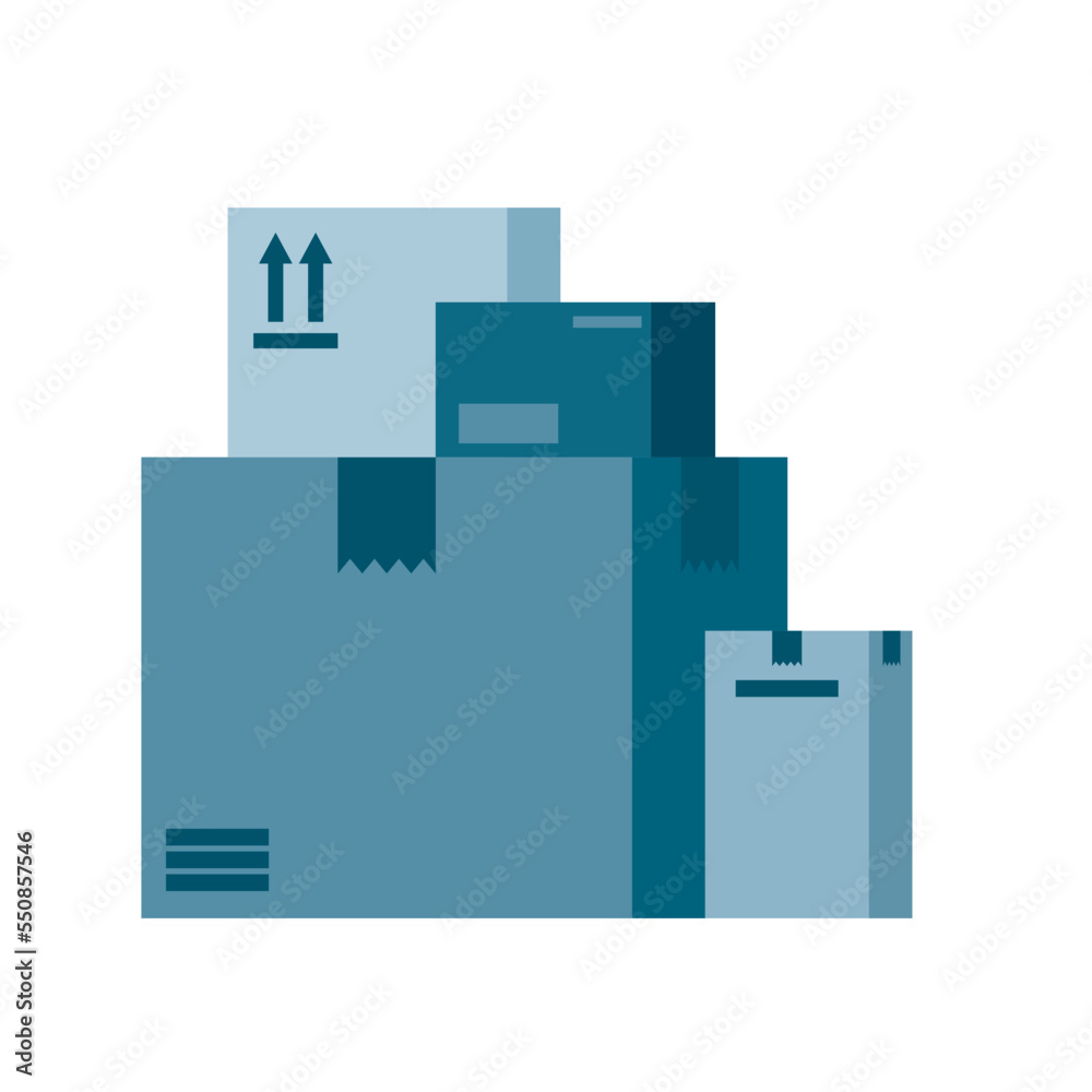 Pile of boxes. Package delivery. Various mail shipping boxes. Stockpile of goods. Sealed boxes ready for distribution. Shopping. Shipping gifts for holidays. Blue boxes. Vector illustration. Pile of boxes. Package delivery. Various mail shipping boxes. Stockpile of goods. Sealed boxes ready for distribution. Shopping. Shipping gifts for holidays. Blue boxes. Vector illustration.