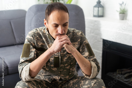 a military man at a psychologist, PTSD © Angelov