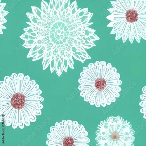 Seamless vintage pattern with flowers