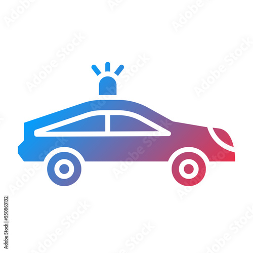 Police Car Icon Style