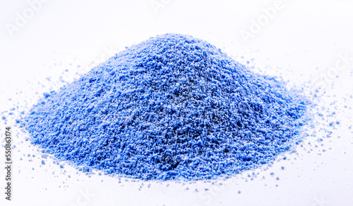 powder fertilizer, blue color, NPK, water soluble, soil amendment, agribusiness industry