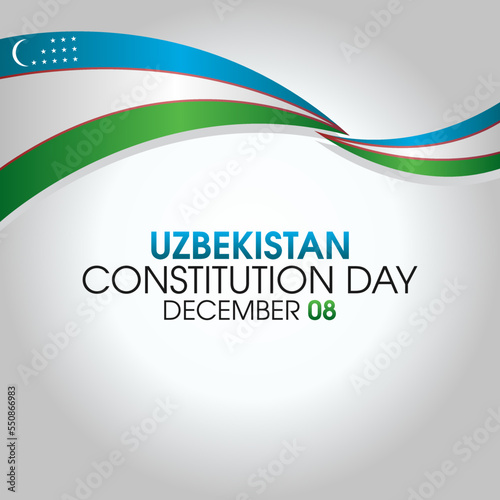 vector graphic of uzbekistan constitution day good for uzbekistan constitution day celebration. flat design. flyer design.flat illustration.