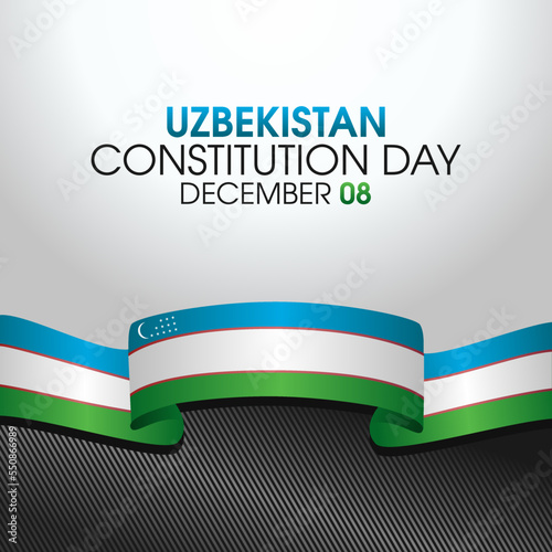 vector graphic of uzbekistan constitution day good for uzbekistan constitution day celebration. flat design. flyer design.flat illustration.