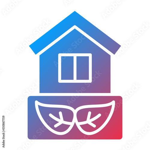 Eco House Icon Style