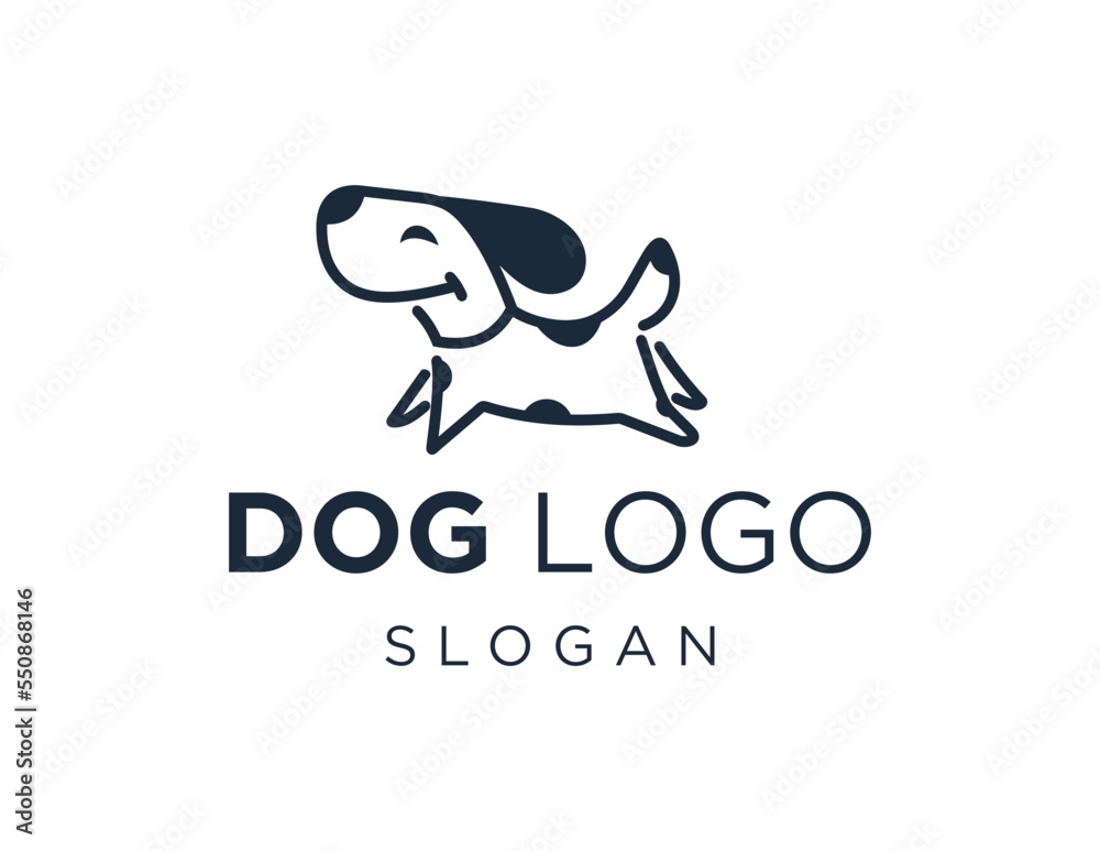 Logo design about Dog on a white background. created using the CorelDraw application.