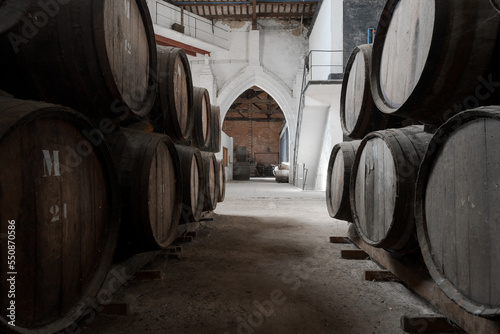 wine barrels in a cellar © Jaume