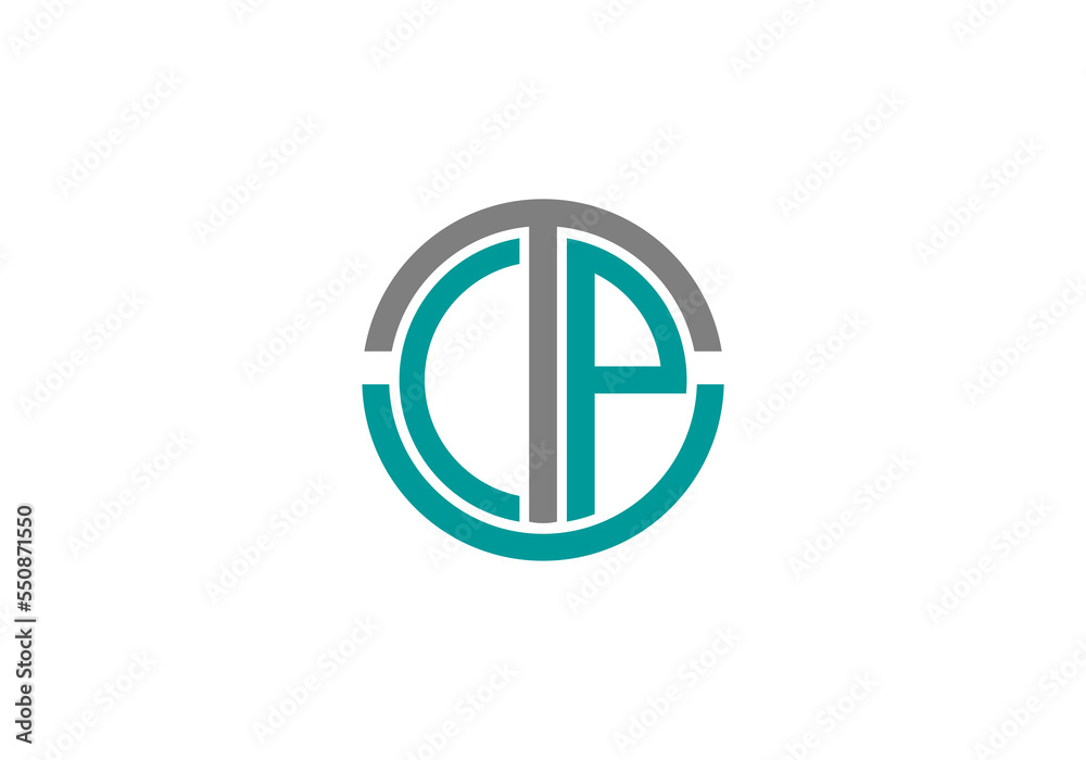 initial letter logo CTP initial company icon business background illustration initial letter logo CTP initial company icon business background illustration