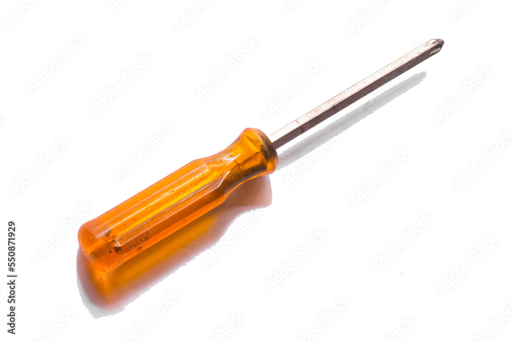 Yellow screwdriver isolated Yellow screwdriver isolated