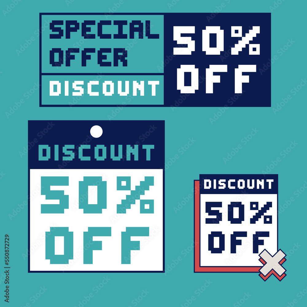 set of discount labels