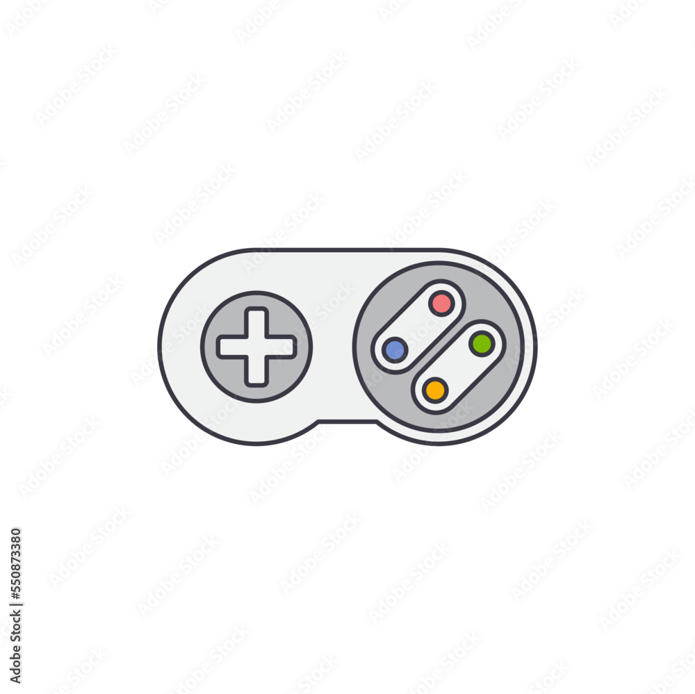 Gamepad, technology icon in color, isolated on white background Gamepad, technology icon in color, isolated on white background