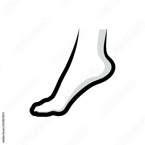 The podiatry Logo is Isolated on white background. Foot Care Logo. Foot vector illustration. Foot Print Logo. Foot Care Icon Design.