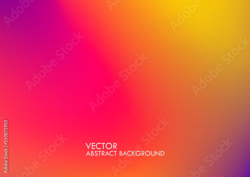Abstract blurred gradient background in bright rainbow colors. Colorful smooth banner template.