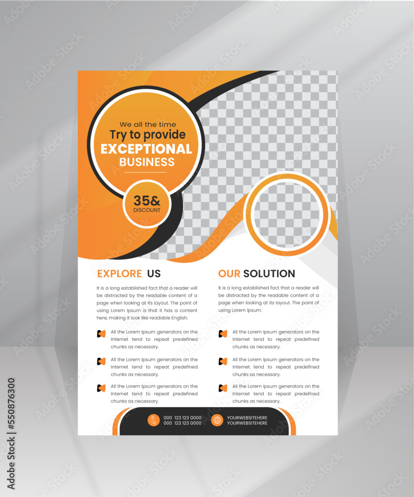Fototapeta premium Colorful A4 size Abstract Business Flyer, Brochure design, Cover modern layout, Annual report, Proposal, Poster Template for Multipurpose