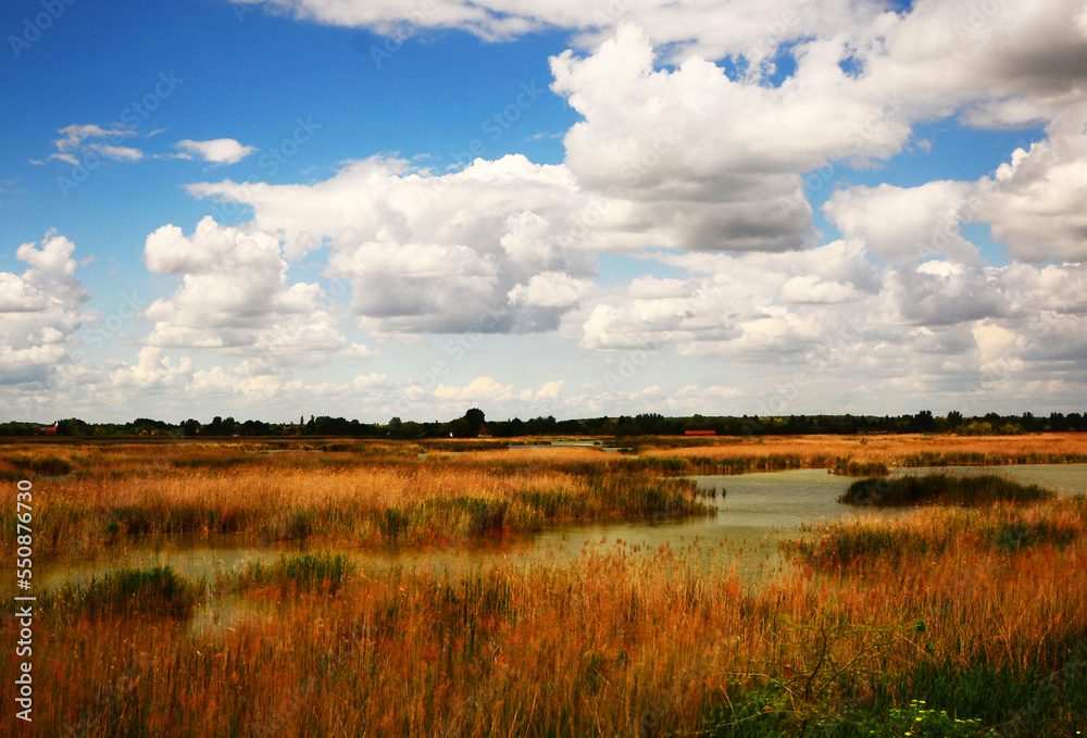 clouds over the river