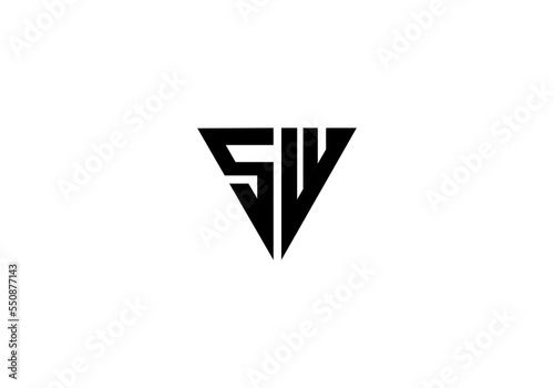 Free Download initial letter SW logo triangle initial company icon business background illustration - GFXLoad