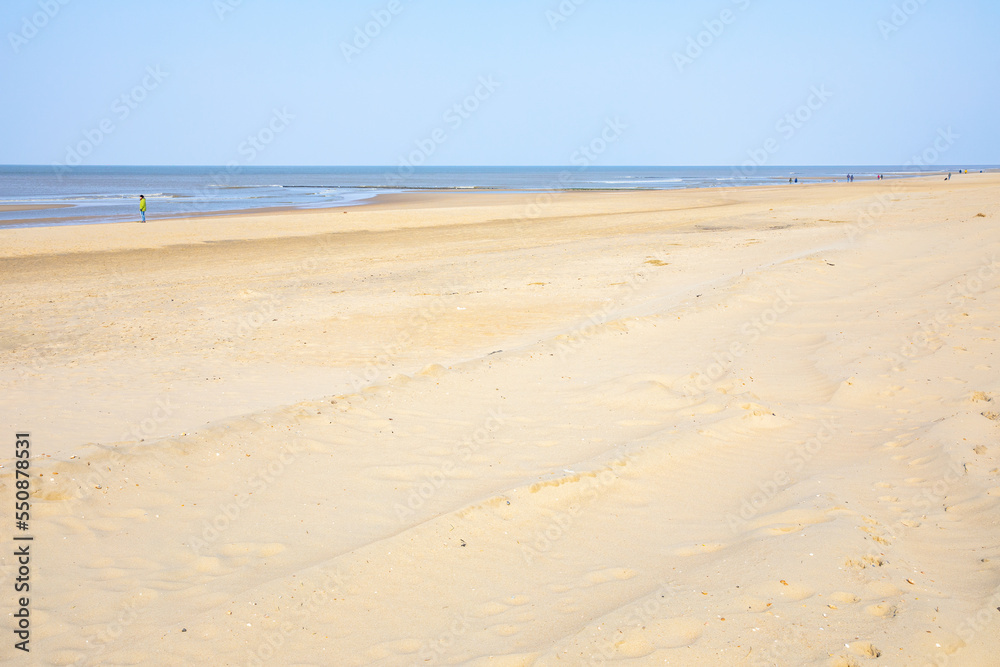 Idyllic beach in North Holland, Den Helder, Netherlands