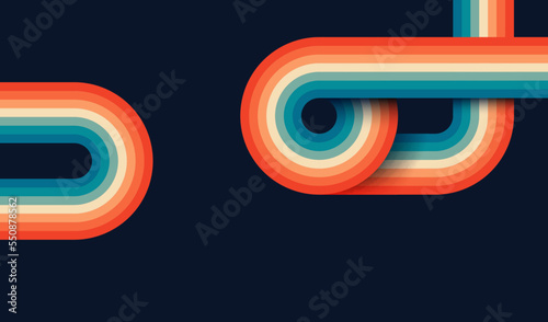 sunset stripe circle lines fashionable stylish 80s retro vintage circus round style trendy pattern poster cartoon