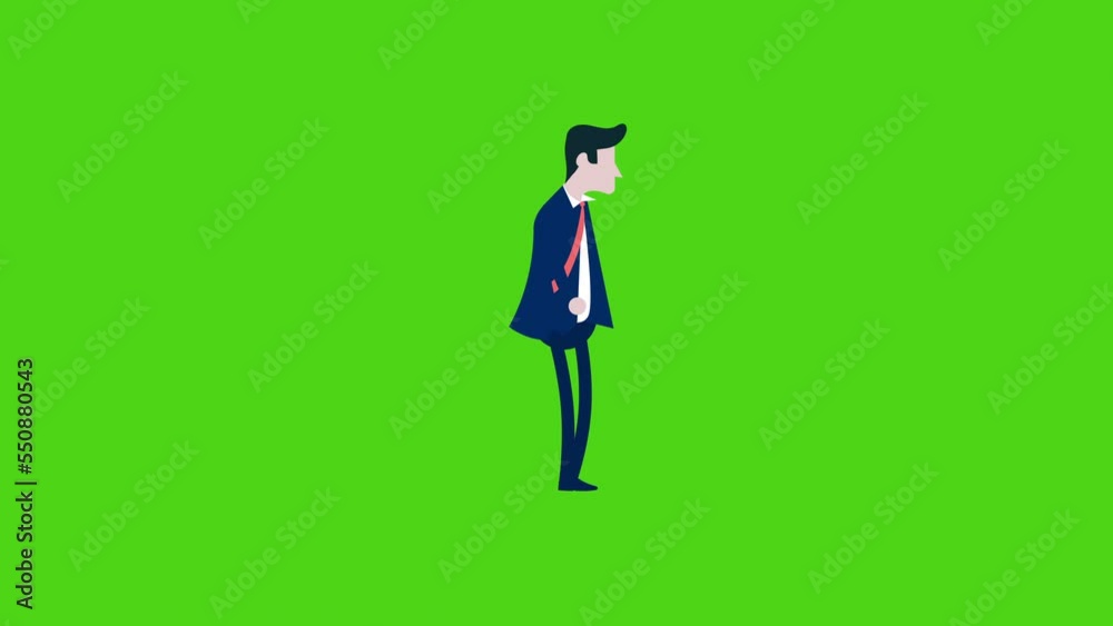 businessman character walking animation.robot walk.green Transparent Background.Chroma key. businessman character walking animation.robot walk.green Transparent Background.Chroma key.