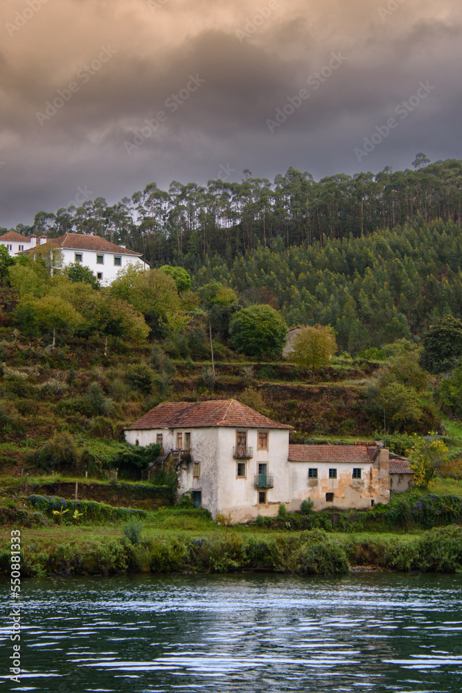 Landscape and architectural views along the Douro Valley in Portugal