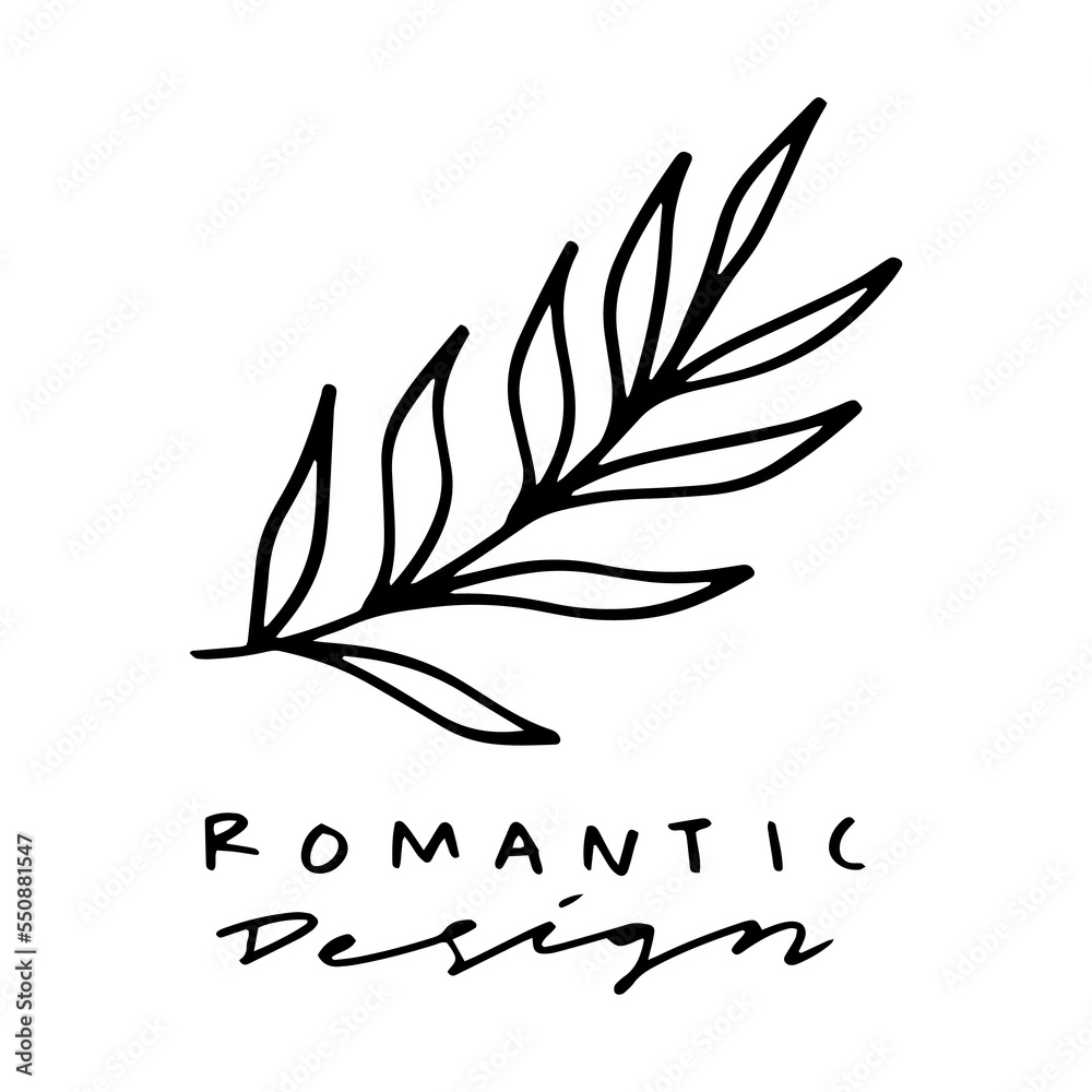 Romantic vintage logo design template