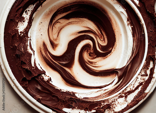 chocolate and milk swirl