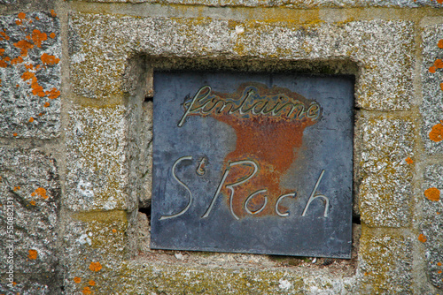 Plaque Fontaine saint Roch