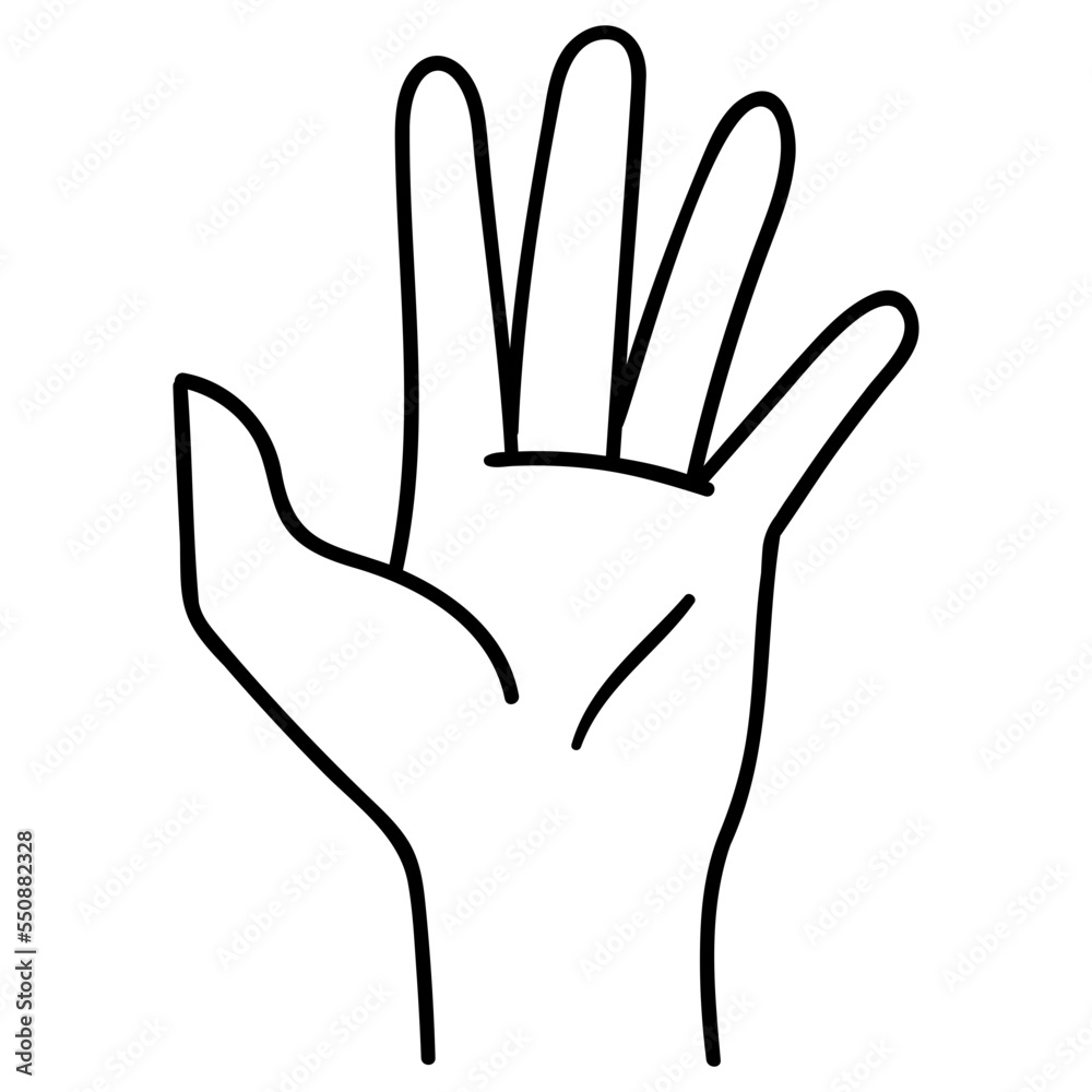 Obraz premium hand five finger