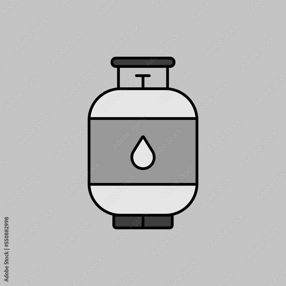 Propane gas cylinder vector icon