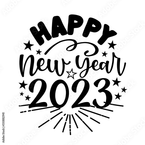 Happy New Year 2023 - greeting  for new year. Good for web banners  greeting card  calendar cover  poster.