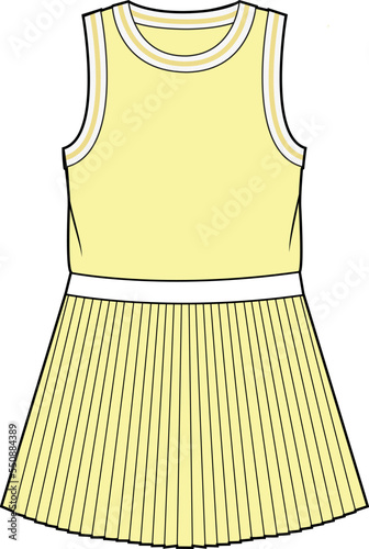 WOMEN AND GRILS WEAR LONG  DRESS ILLUSTRATION VECTOR