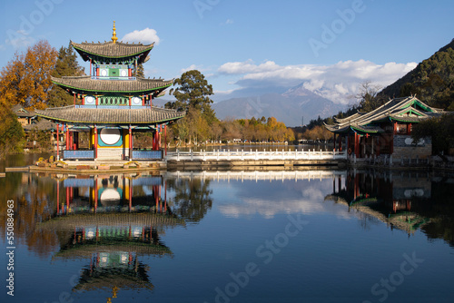 beautiful scenery of the black dragon pool Lijiang City