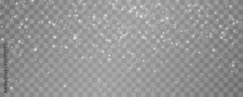 Realistic vector snowfall overlay. Stock royalty free vector illustration