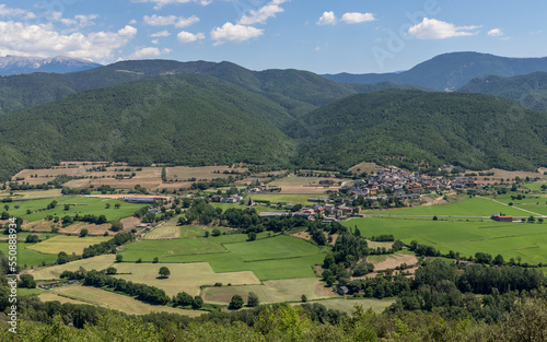 Landscape view on Pyrenees Orientals mountains in Spain