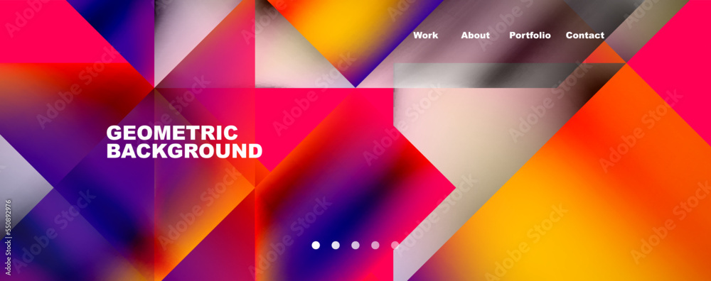 Dynamic lines, triangles, rectangles geometric abstract background. Vector Illustration For Wallpaper, Banner, Background, Card, Book Illustration, landing page
