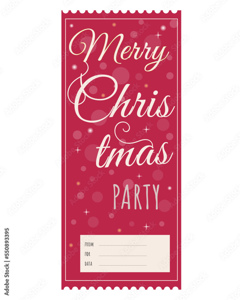 Ticket to the Christmas party
in the color of 2023 viva magenta. Merry Christmas.