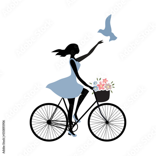 woman riding bike 