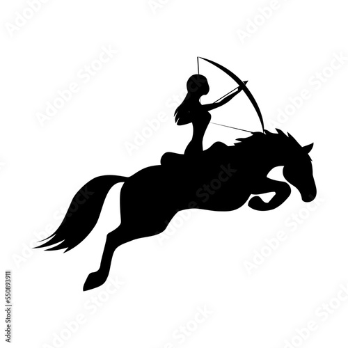 female archer rider