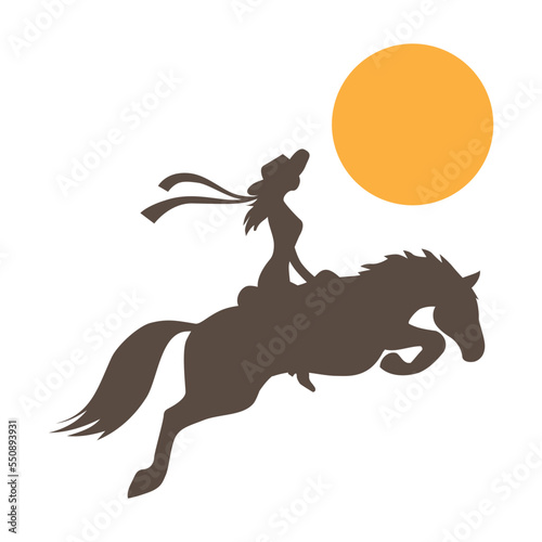woman riding horse