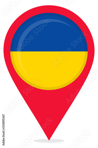Free Download Map pin icons of Ukraine's national flags - GFXLoad