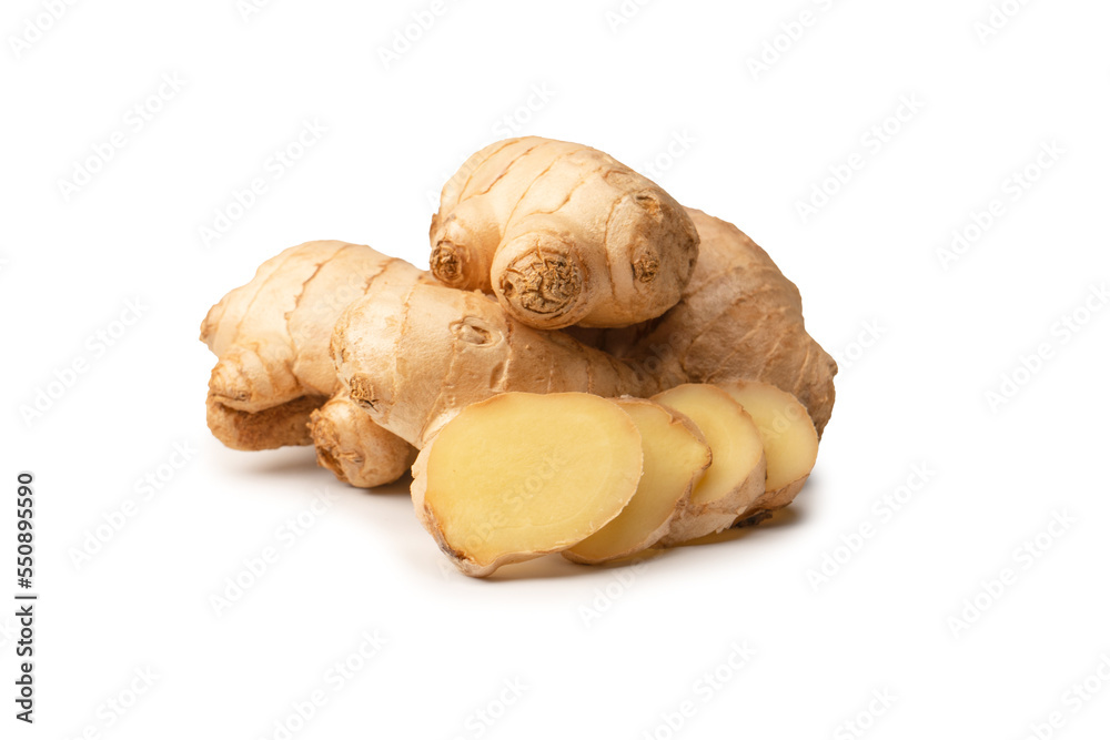 Ginger root isolated on white background. Ginger root isolated on white background.