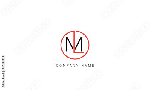 ML, LM Abstract Letters Logo Monogram