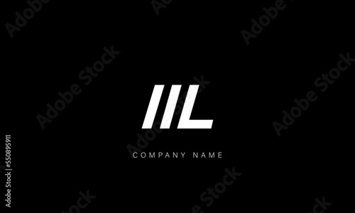 ML, LM Abstract Letters Logo Monogram