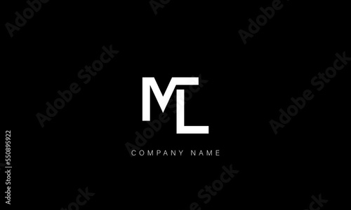 ML, LM Abstract Letters Logo Monogram