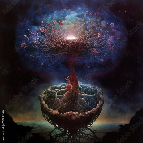 The tree of life. Surreal metaphor for growth, spirituality, inspiration etc. 