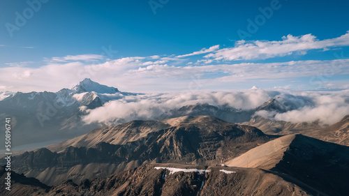 The Mountains Chacaltaya  and Huayna Potosi in Bolivia photo