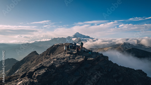 The Mountains Chacaltaya  and Huayna Potosi in Bolivia